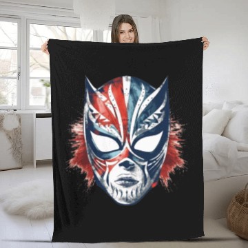 Discover Lucha Libre Mexican Wrestling Mask Luchador Fleece Blankets