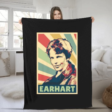 Discover Amelia Earhart Vintage Colors Fleece Blankets