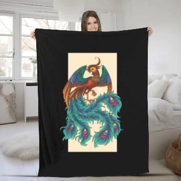 Discover Design vector Illustration of Phoenix Fleece Blankets