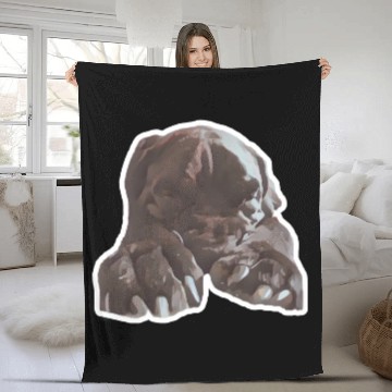 Discover Cane corso in its natural sleeping environment Fleece Blankets
