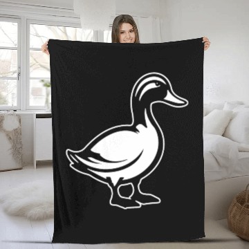 Discover Duck Bird Nature Pond Fleece Blankets