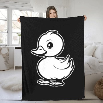 Discover Duck Bird Nature Pond Fleece Blankets