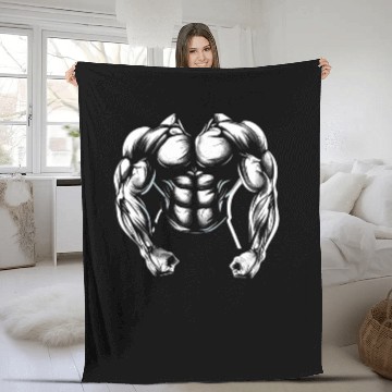 Discover Unleash Your Inner Beast: Dominate the Gym Fleece Blankets