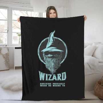 Discover A Wizard Never Late Fleece Blankets
