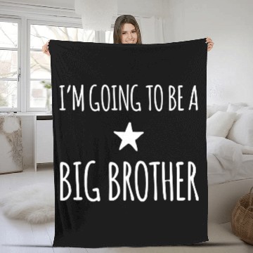 Discover Im Going To Be A Big Brother summer humor red Fleece Blankets