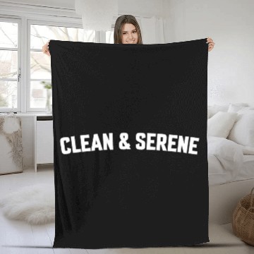 Discover CLEAN SERENE girl 80s gift Fleece Blankets