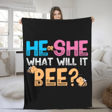 Discover Gender Reveal Bee green Fleece Blankets