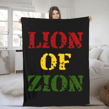 Discover Lion Of Zion Reggae Colors Fleece Blankets