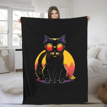 Discover FELINE Fine | Cat Lover Summer Animal Beach Party Fleece Blankets