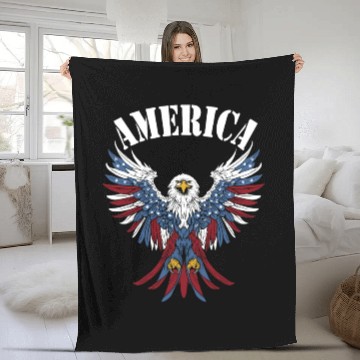 Discover America Eagle Fleece Blankets