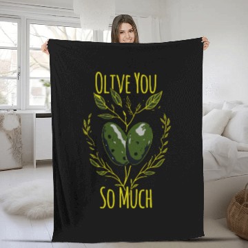 Discover Olive Love Olive Oil I Love You Fleece Blankets