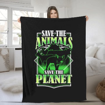 Discover Save The Animals Save The Planet Fleece Blankets