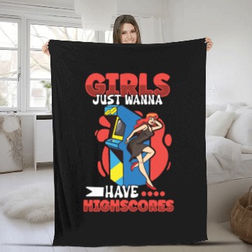 Discover Pinball Machine Pinball Player Funny Pinball Fleece Blankets