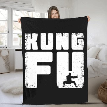 Discover Vintage Kung Fu | Kung Fu Martial Art Fleece Blankets