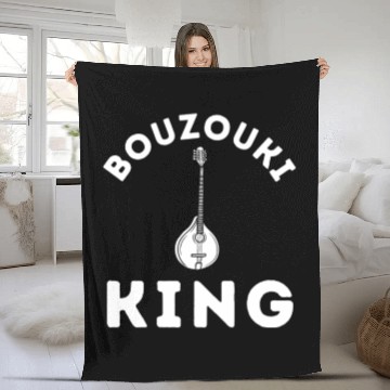 Discover Irish Bouzouki Instrument Greek Fleece Blankets