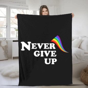 Discover never give up Fleece Blankets