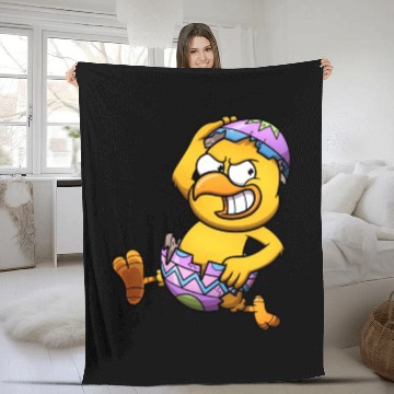 Discover Running Little Chick In An Easter Egg Fleece Blankets