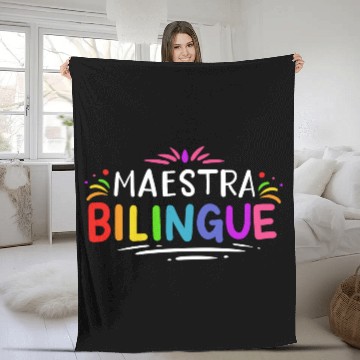 Discover Spanish Teacher quote Fleece Blankets