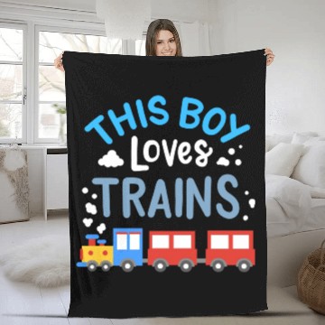 Discover Trains Train Lover Fleece Blankets
