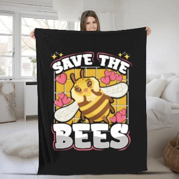 Discover Save The Bees Cute Bumblebee Fleece Blankets