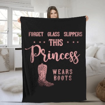 Discover Cowboy Boot Horseback Riding Cowgirl Cow Fleece Blankets