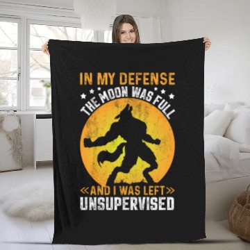 Discover Werewolf Unsupervised Fleece Blankets
