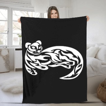 Discover Tribal Otter Tattoo Fleece Blankets