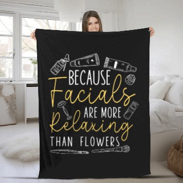 Discover Cute Licensed Esthetician Skincare Fleece Blankets