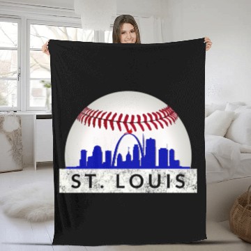 Discover Saint Louis Red Cardinal Dress Hometown Skyline Gi Fleece Blankets