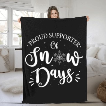 Discover Proud Supporter Of Snow Days Winter Fleece Blankets