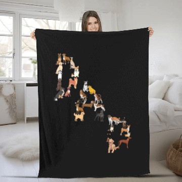Discover Dog Dad -Many Breeds Fleece Blankets