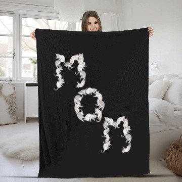 Discover Cat Mom Fleece Blankets