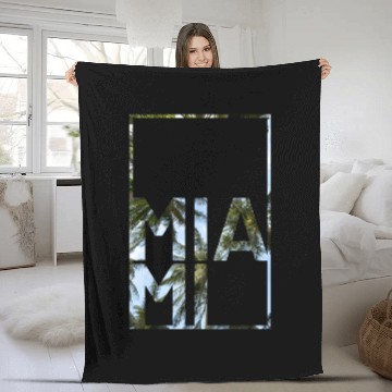 Discover Miami Fleece Blankets