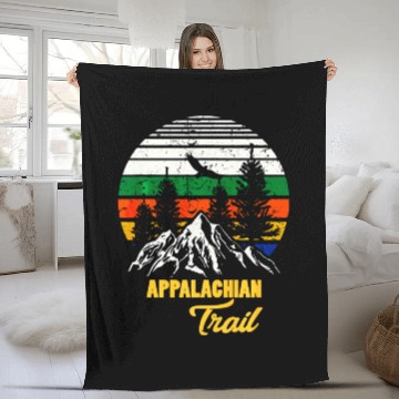 Discover Appalachian Trail Vintage Hiking Mountain Hiker Fleece Blankets