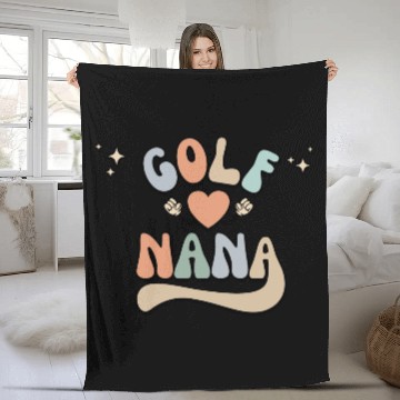 Discover Retro Golf Nana Mothers Day Fleece Blankets