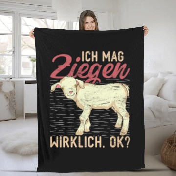 Discover I really like goats ok farm animal goat Fleece Blankets