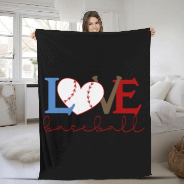 Discover Baseball Lover 80s Fleece Blankets