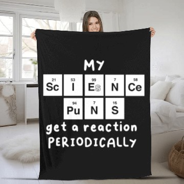 Discover Science Puns Fleece Blankets