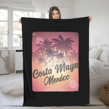 Discover Costa Maya Mexico Fleece Blankets