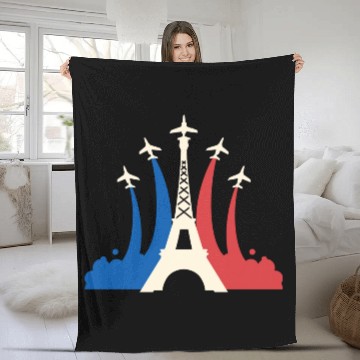 Discover Bastille Day Fleece Blankets