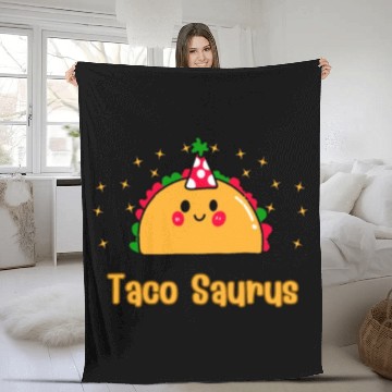 Discover Taco Saurus Natural Toddler Fleece Blankets