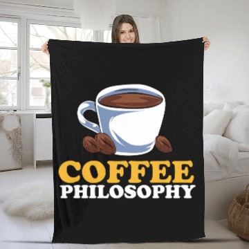 Discover Coffee Philosophy Teacher Poetry Science Coffee Fleece Blankets