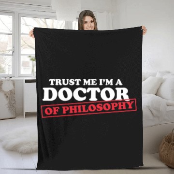 Discover Trust Me Im A Doctor Philosophy Teacher Poetry Fleece Blankets