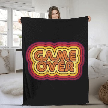 Discover Retro Game Over Fleece Blankets