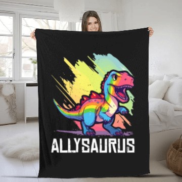Discover Dinosaur LGBT Transgender Lesbian Gay Community Fleece Blankets