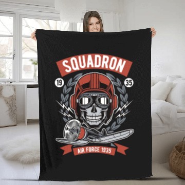 Discover Squadron air force Fleece Blankets