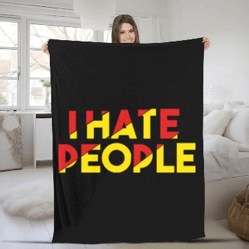 Discover I Hate People humor Fleece Blankets
