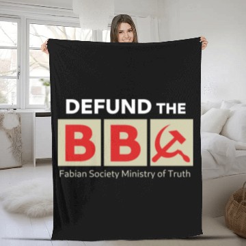 Discover DEFUND BBC Fabian Society Ministry of Truth Fleece Blankets