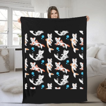 Discover Catfish Pattern gift Fleece Blankets