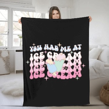 Discover You Had Me At Ice Cream, Happy Summer Holiday Fleece Blankets